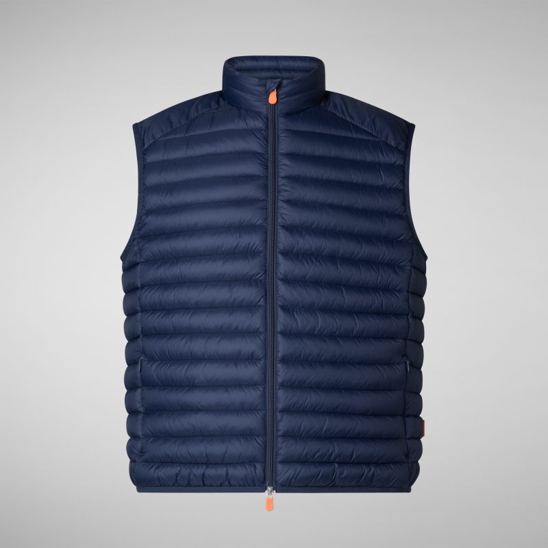save the duck uomo gilet modello adam colore blu 90000