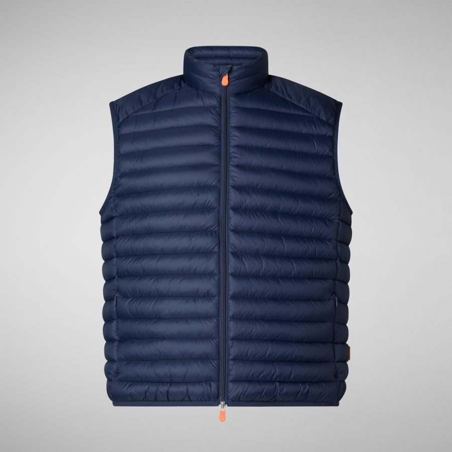 save the duck uomo gilet modello adam colore blu 90000