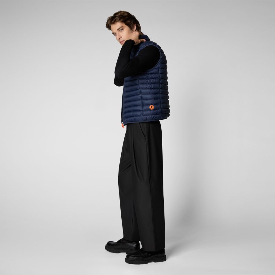 save the duck uomo gilet modello adam colore blu 90000