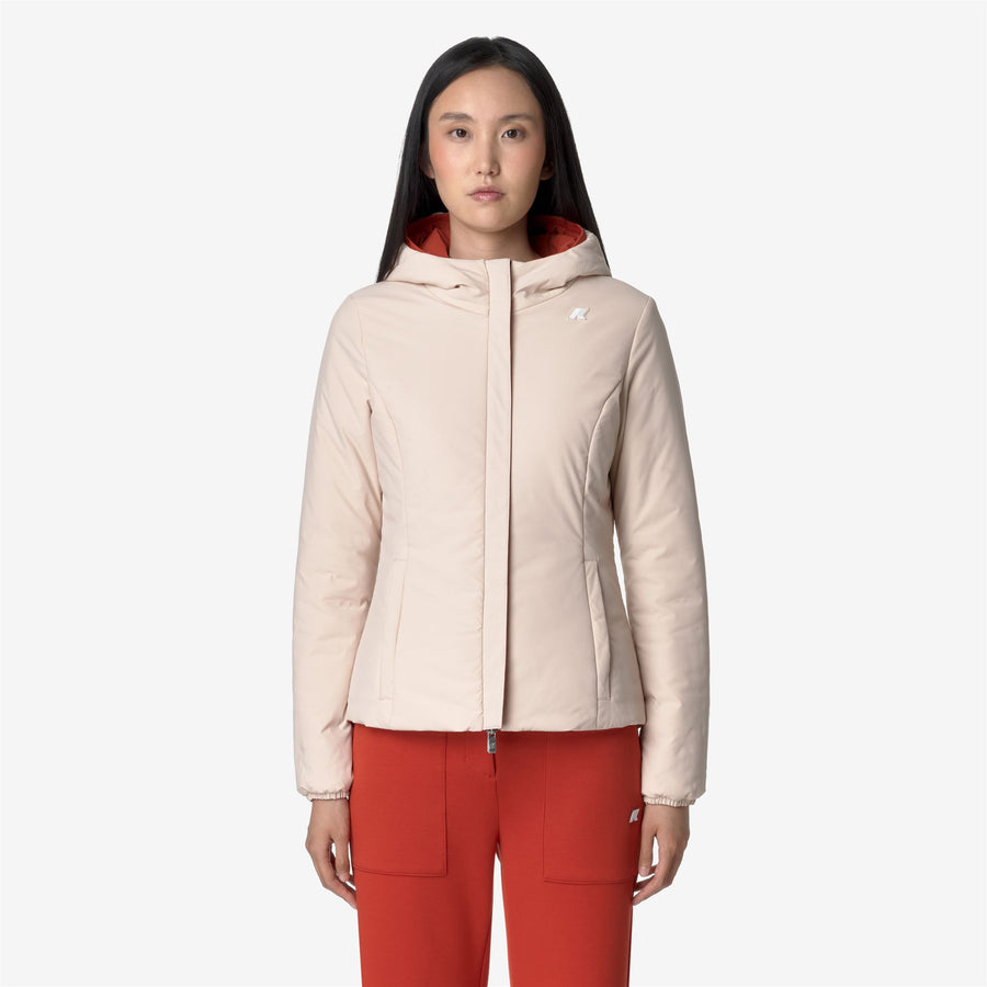 k-way donna modello lily st warm reversible k6128tw colore rosso ash
