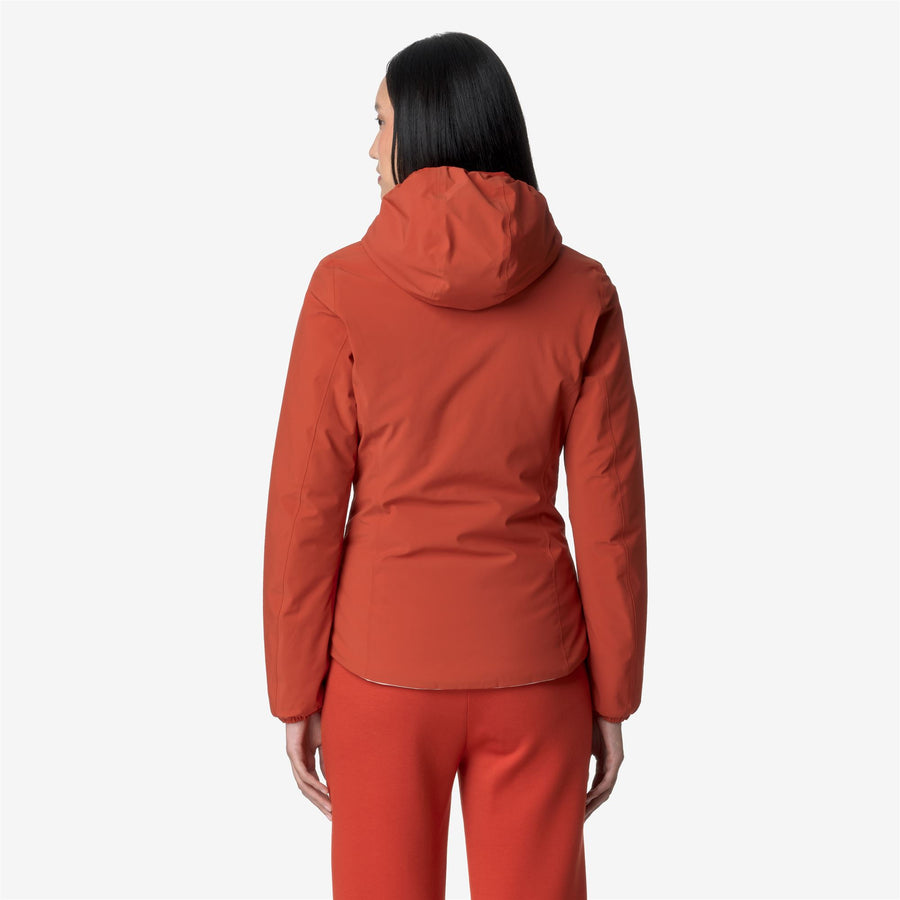 k-way donna modello lily st warm reversible k6128tw colore rosso ash