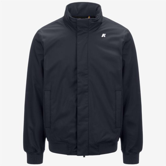 k-way uomo giubbino modello amaury twill marmotta colore blu al9