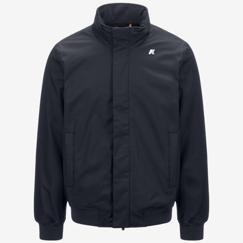 k-way uomo giubbino modello amaury twill marmotta colore blu al9