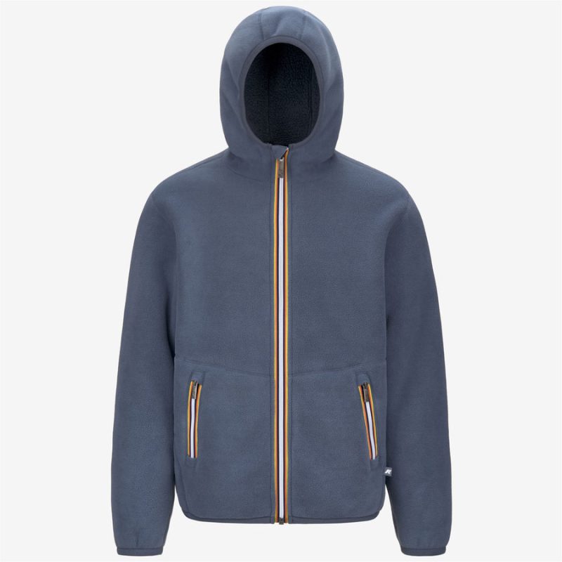 k-way uomo felpa modello jack-sherpa-polar reversible grigio asf