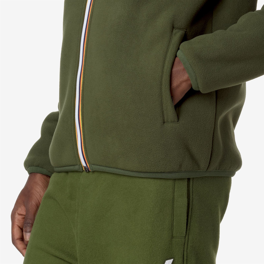 k-way uomo felpa modello pascal sherpa polar colore verde cipresso ase