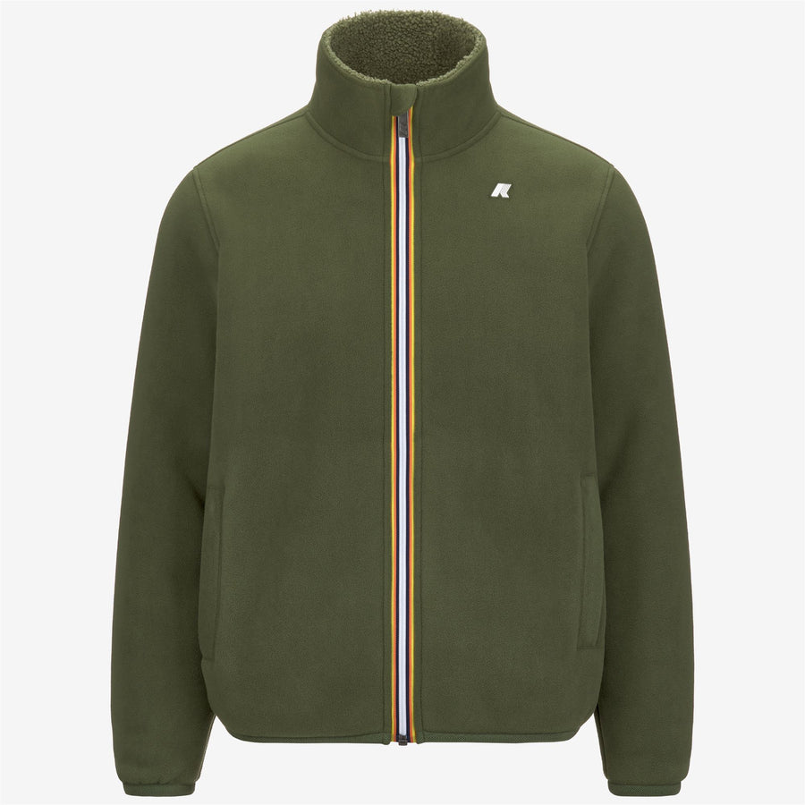k-way uomo felpa modello pascal sherpa polar colore verde cipresso ase