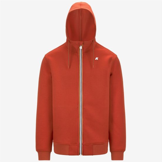 k-way uomo felpa modello rainer spacer red colore pompeian 696