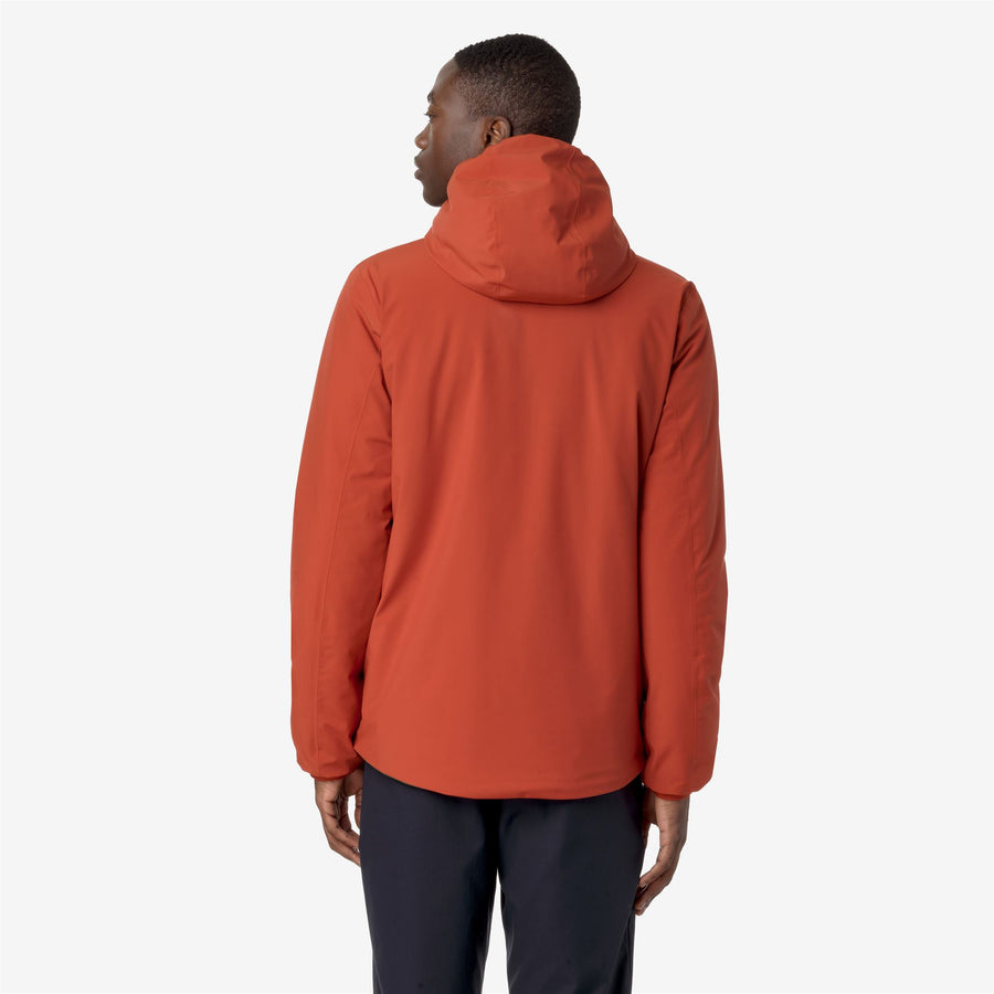 k-way uomo modello jack st warm double rosso reversibile verde aux