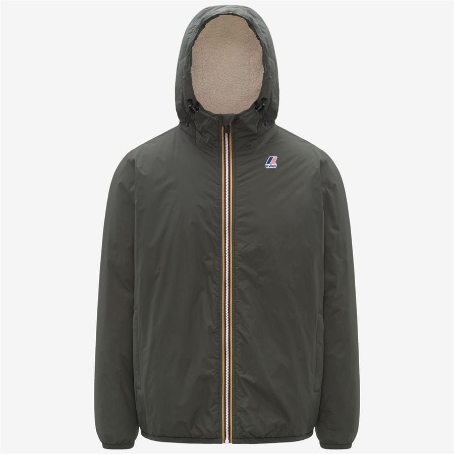 k-way uomo giubbino le-vrai 4.0 claude orsetto colore green blackish wmr