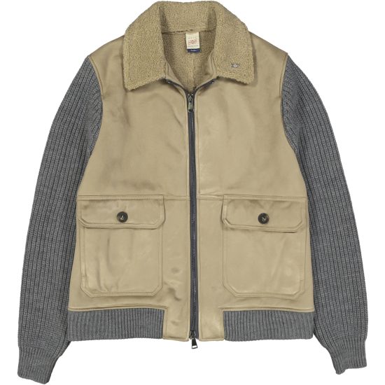 bob giubbino page 333 t333 tortora eco montone con maniche in lana