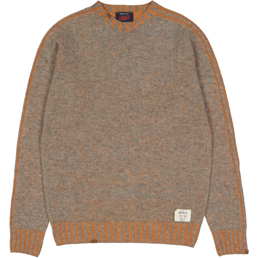 maglione bob fin arancione grigio chiaro melange