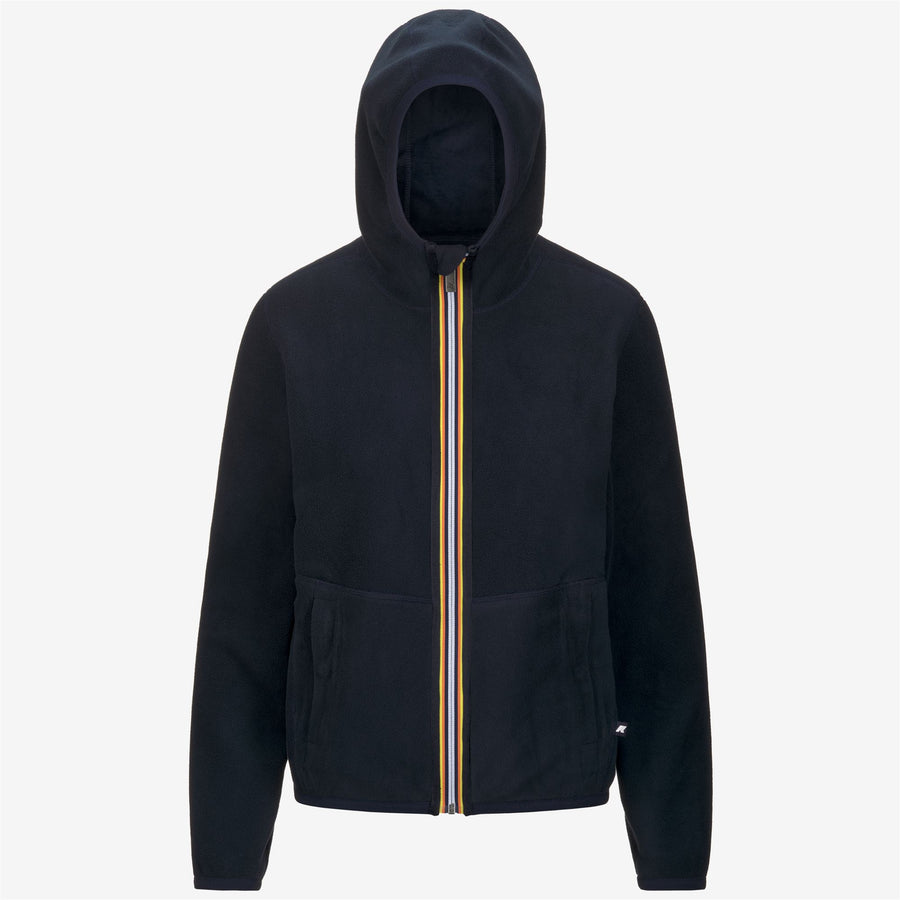 k-way donna felpa reversibile modello lily velour polar colore blu