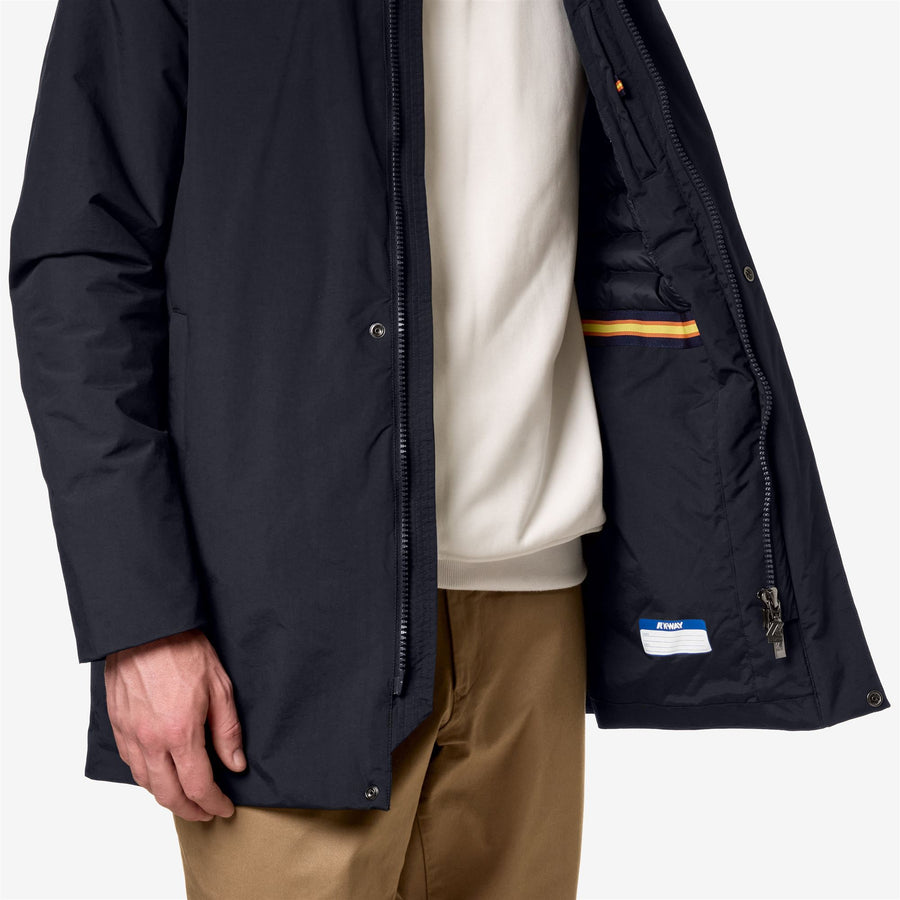 k-way uomo giaccone modello benny warm ottoman k31355w k89 colore blu