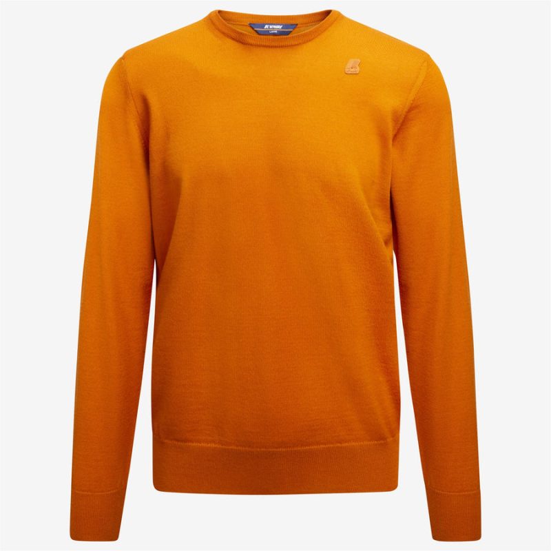 k-way uomo maglione sebastien merino colore arancio k6113bw h48 orange rust