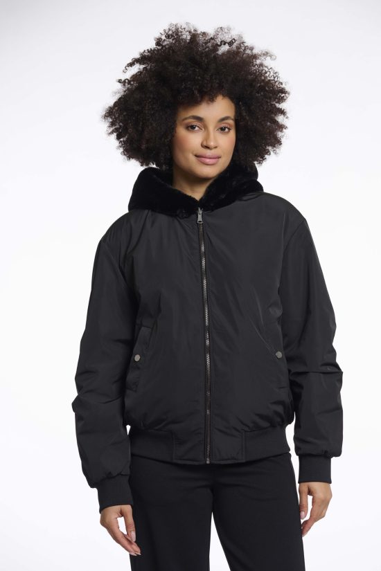 rino e pelle giacca bomber reversibile modello rubia colore nero black 7002512