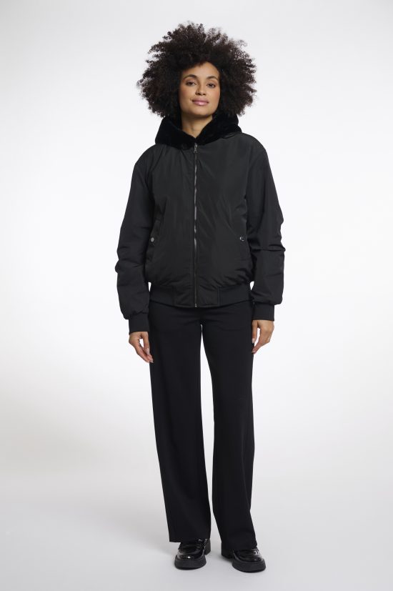 rino e pelle giacca bomber reversibile modello rubia colore nero black 7002512