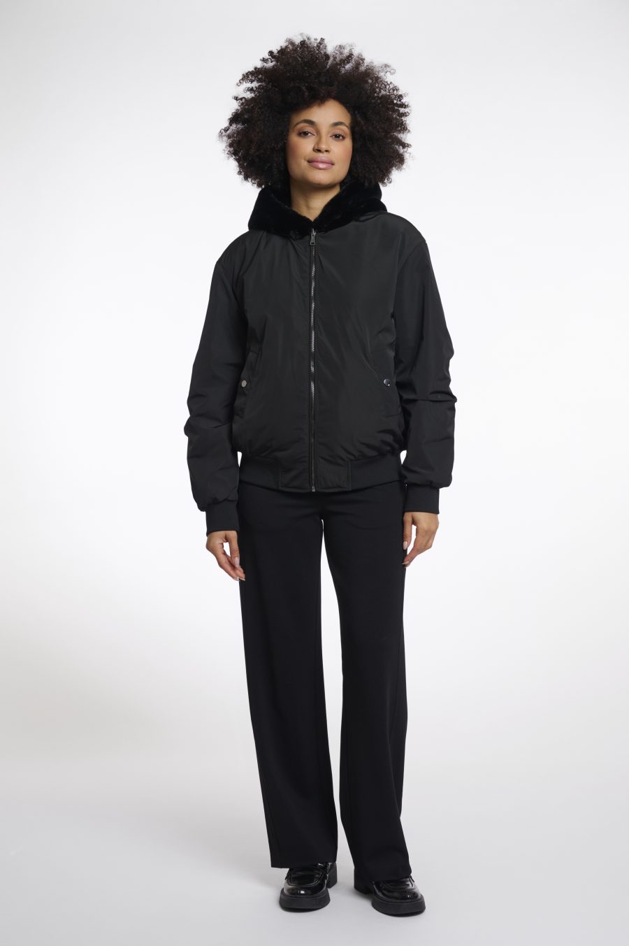 rino e pelle giacca bomber reversibile modello rubia colore nero black 7002512