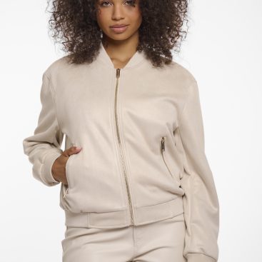 rino & pelle bomber jonina colore beige chiaro effetto oro