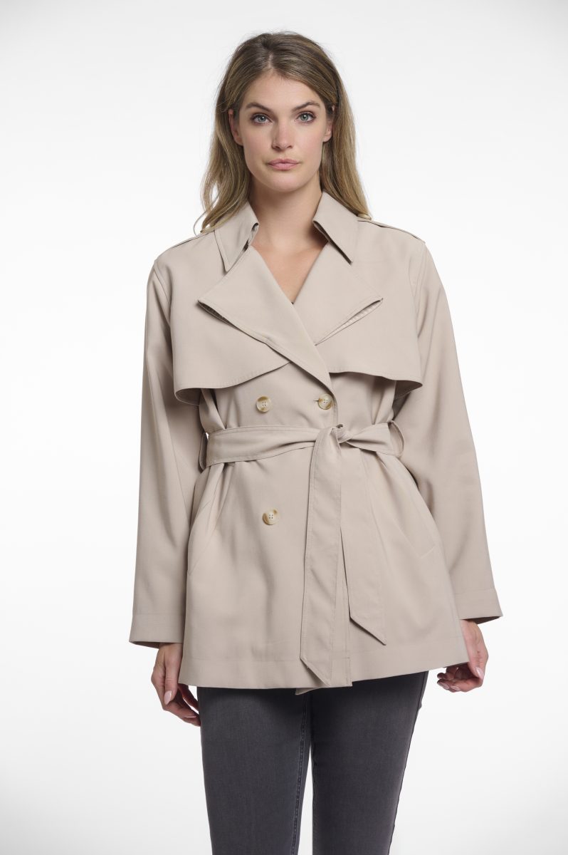 rino & pelle trench bebel colore beige chiaro
