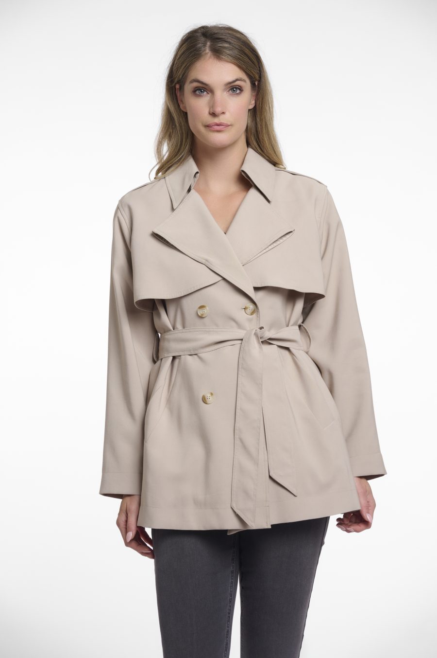 rino & pelle trench bebel colore beige chiaro