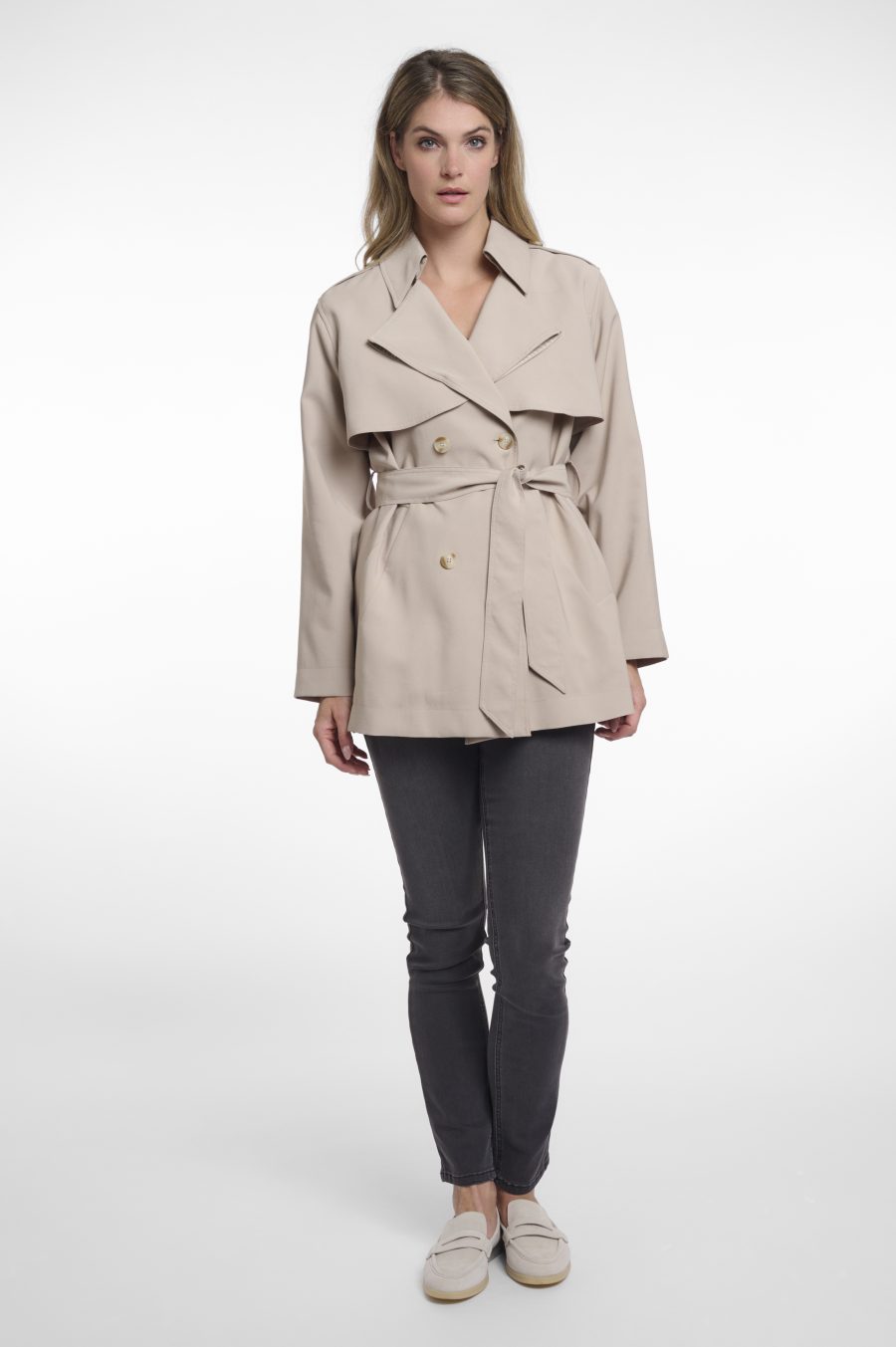 rino & pelle trench bebel colore beige chiaro