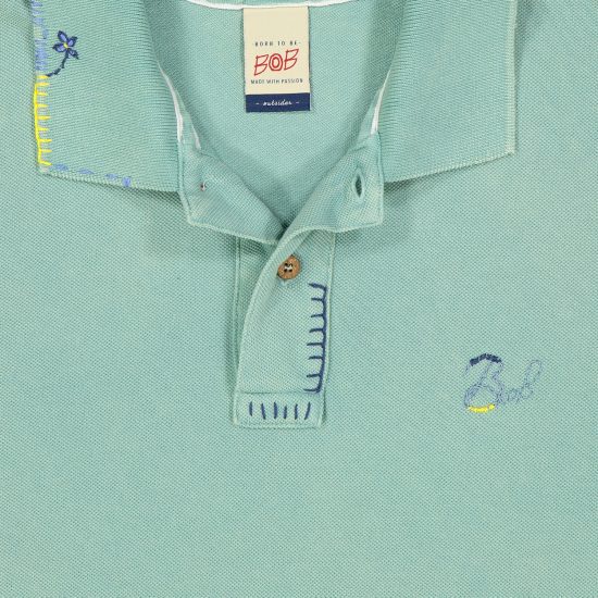 bob polo modello basic r00488 colore verde acqua codice agata