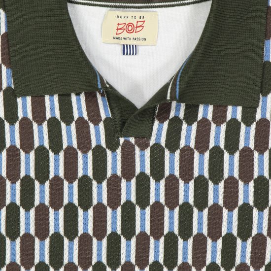 bob polo modello stan colore verde e marrone variante 3