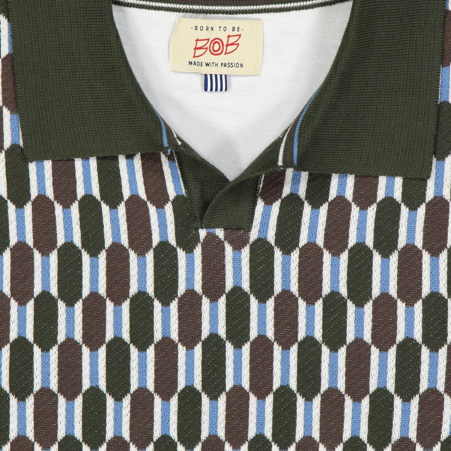 bob polo modello stan colore verde e marrone variante 3