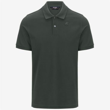 k-way uomo polo modello amedee k5127bw green blackish wmr