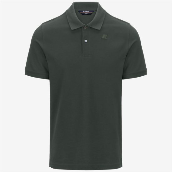 k-way uomo polo modello amedee k5127bw green blackish wmr