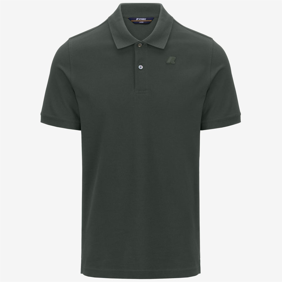 k-way uomo polo modello amedee k5127bw green blackish wmr