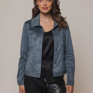 rino pelle giacca modello briana colore blu denim deep aqua