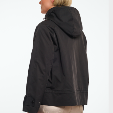 rino pelle parka corto colore do nero black