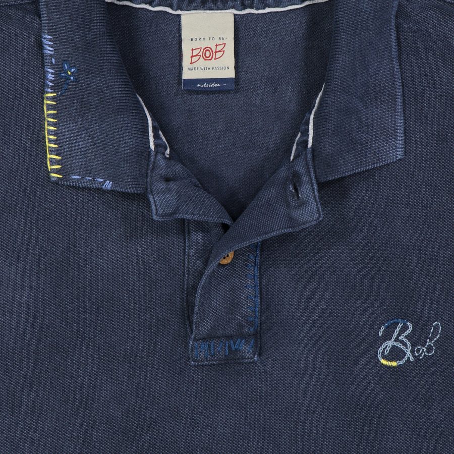 bob polo modello basic r00369 colore blu notte