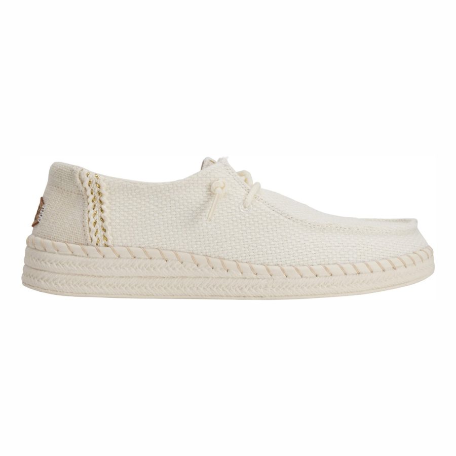 heydude donna modello wendy espadrille woven-43681 colore bianco white 001