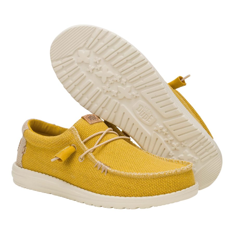 heydude uomo modello wally braided 40003 colore giallo golden yellow 77h