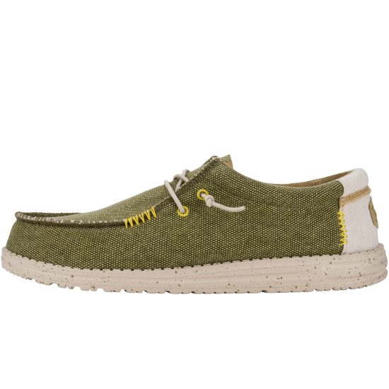 heydude uomo modello wally coastline jute colore verde olive 337