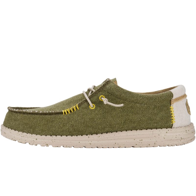 heydude uomo modello wally coastline jute colore verde olive 337