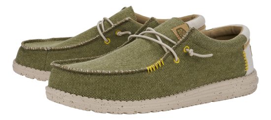 heydude uomo modello wally coastline jute colore verde olive 337