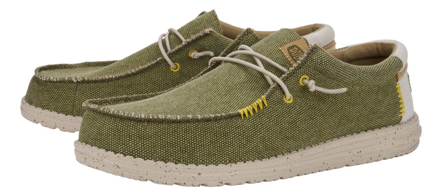 heydude uomo modello wally coastline jute colore verde olive 337