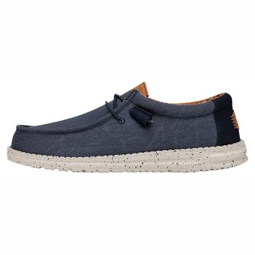 heydude uomo modello wally washed canvas 20296 blu navy 410