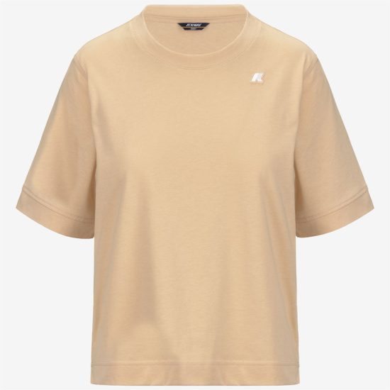 k-way donna maglietta modello selune jersey k2148ew colore beige sheepskin w61