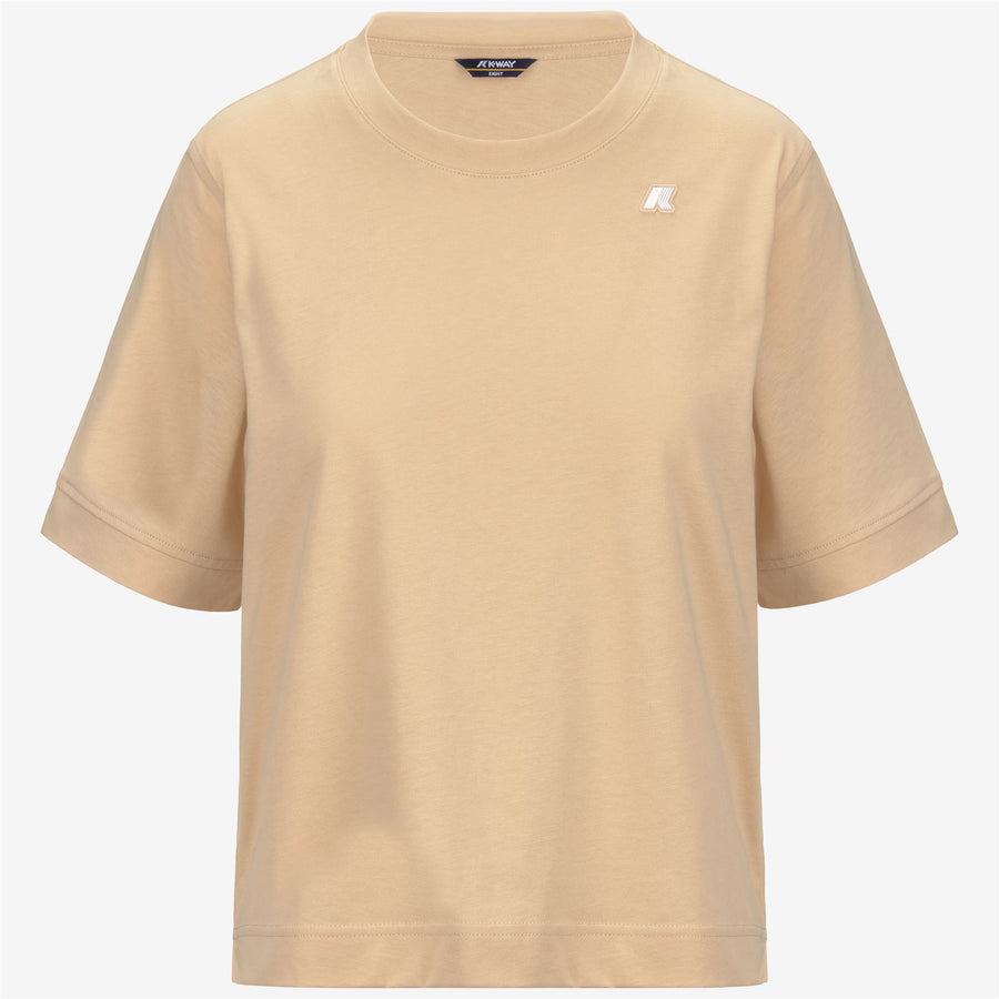 k-way donna maglietta modello selune jersey k2148ew colore beige sheepskin w61