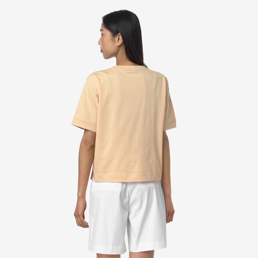 k-way donna maglietta modello selune jersey k2148ew colore beige sheepskin w61