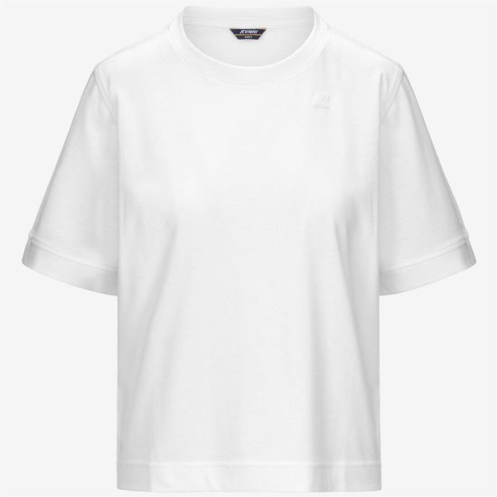 k-way donna maglietta modello selune jersey k2148ew colore white 001