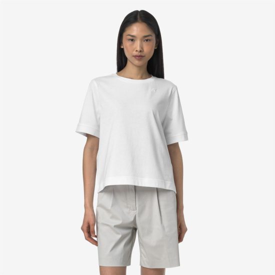 k-way donna maglietta modello selune jersey k2148ew colore white 001