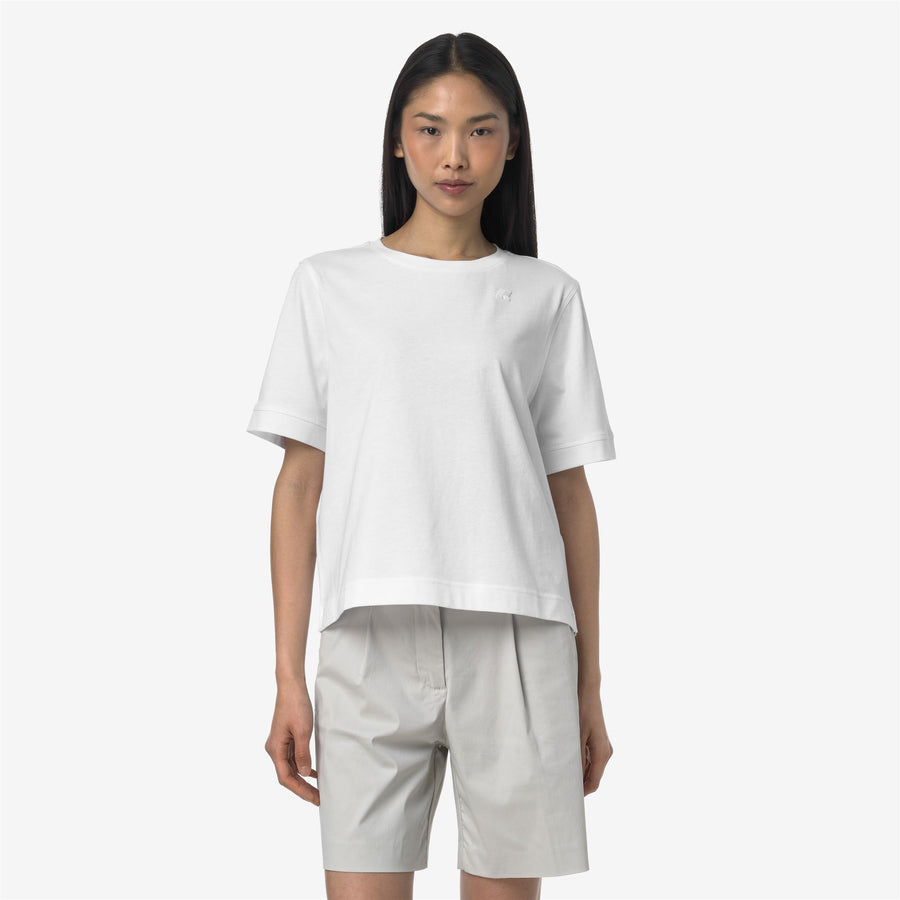 k-way donna maglietta modello selune jersey k2148ew colore white 001