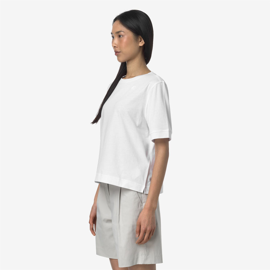 k-way donna maglietta modello selune jersey k2148ew colore white 001