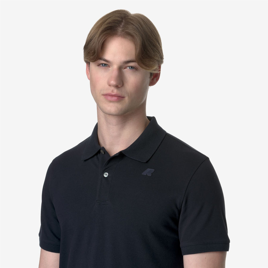 k-way uomo polo modello amedee k5127bw colore blue depht k89