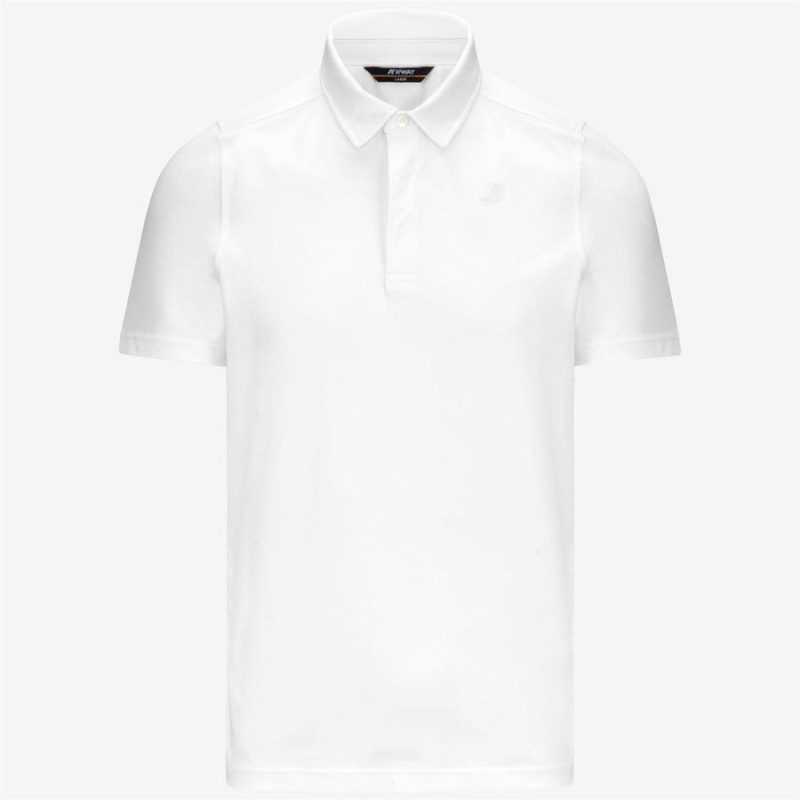 k-way uomo polo modello vincelle light stretch jersey k61419w colore white 001